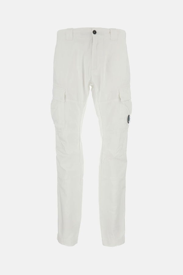 C.P. Company Stretch Sateen Ergonomic Cargo Pants - White