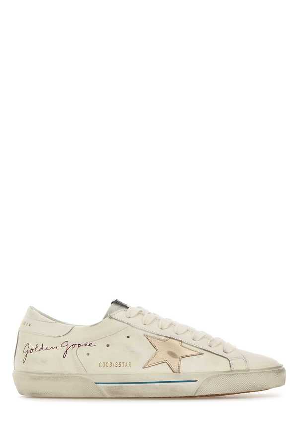 Golden Goose Ivory Leather Super Star Sneakers - WHITEPLATINUM