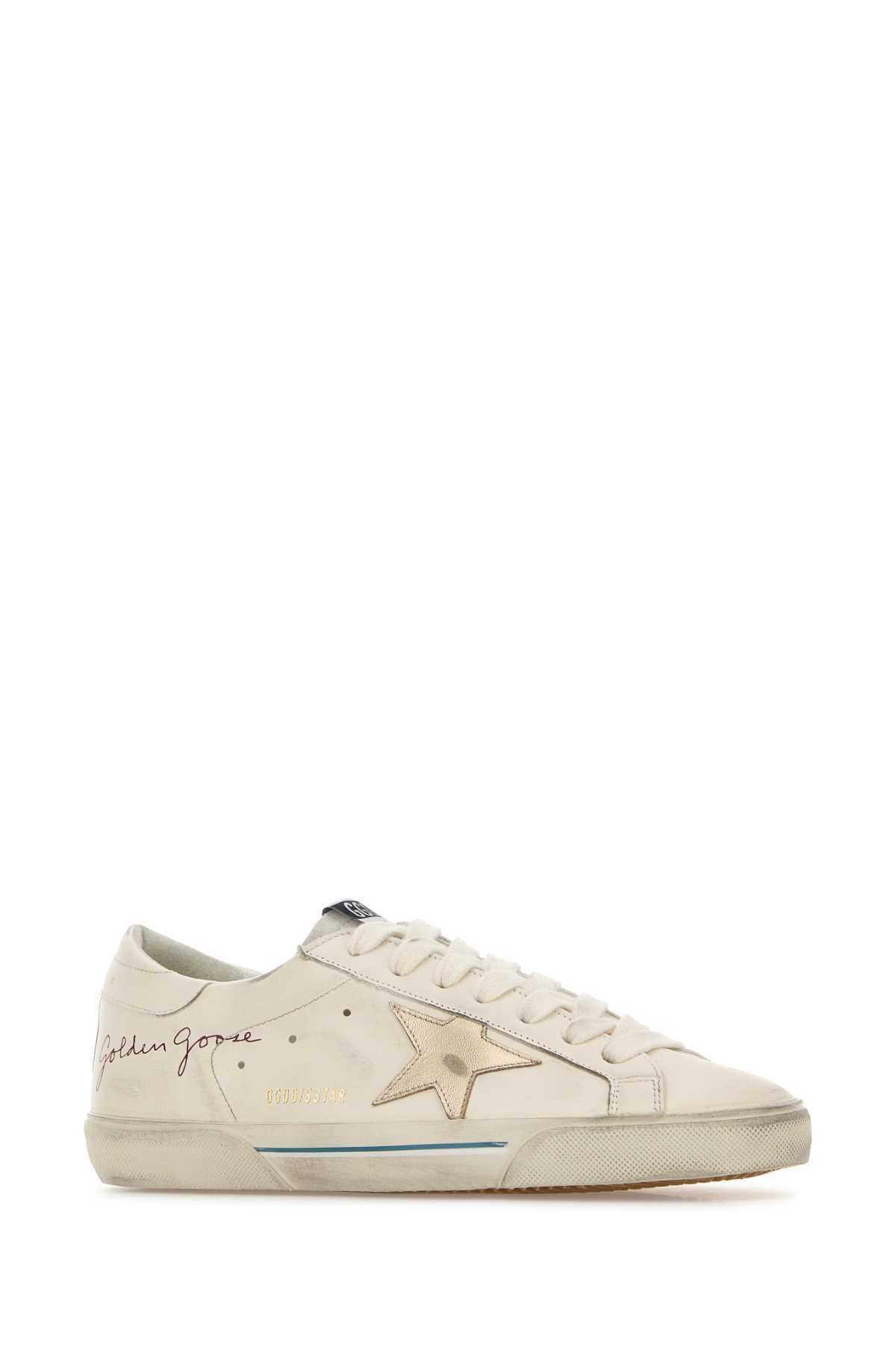 Golden Goose Ivory Leather Super Star Sneakers - WHITEPLATINUM - Image 2 of 2