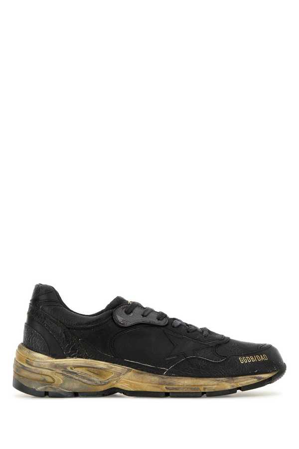 Golden Goose Charcoal Leather Running Dad Sneakers - Charcoal