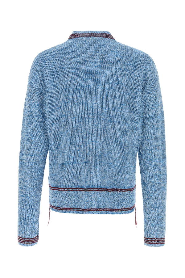 Marni Melange Cotton Sweater - Celeste