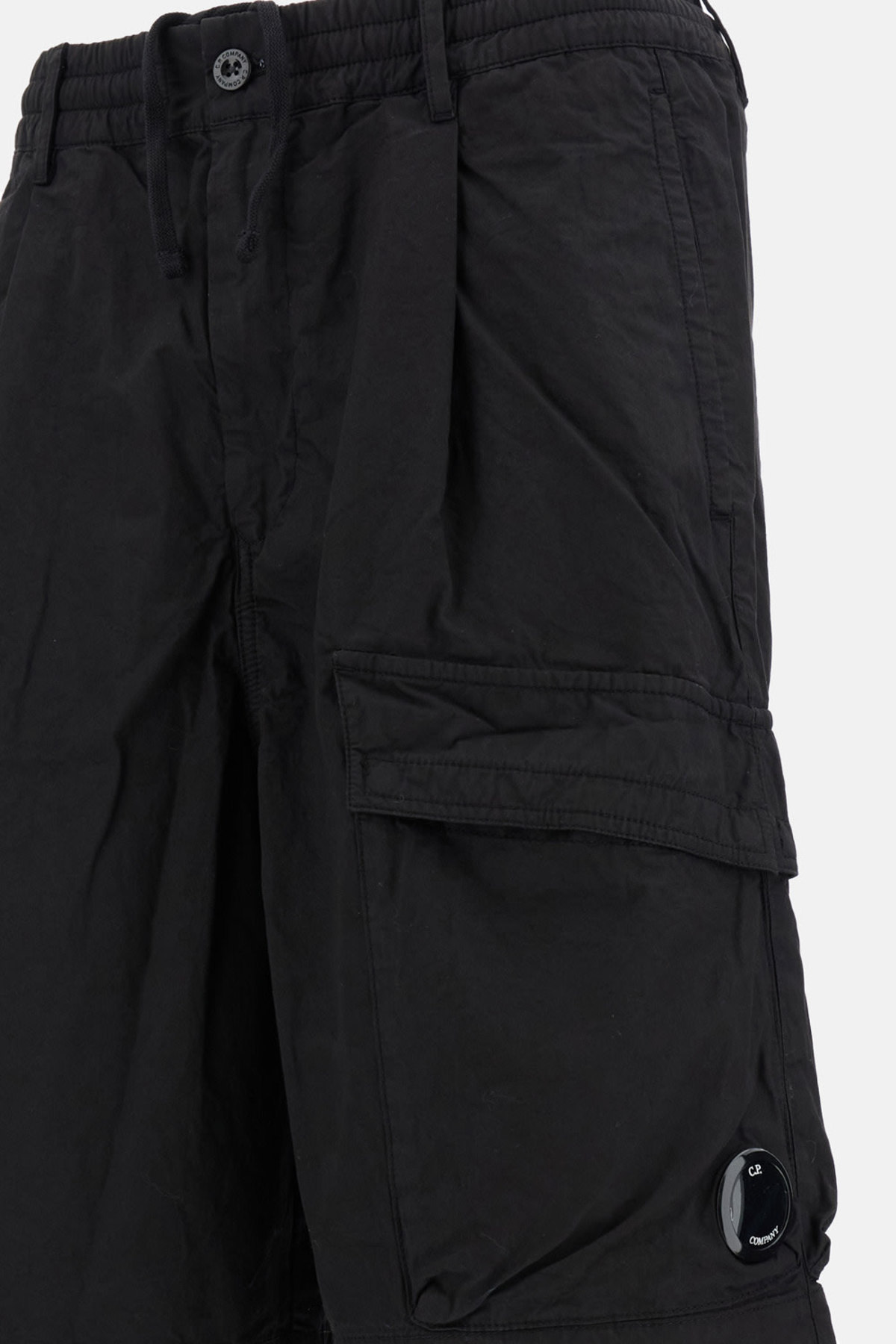 C.P. Company Boxy Lens Shorts - Black - Image 3 of 3