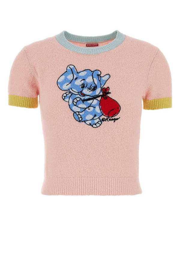 Kenzo Pink Cotton Blend Sweater - Flamingo Pink