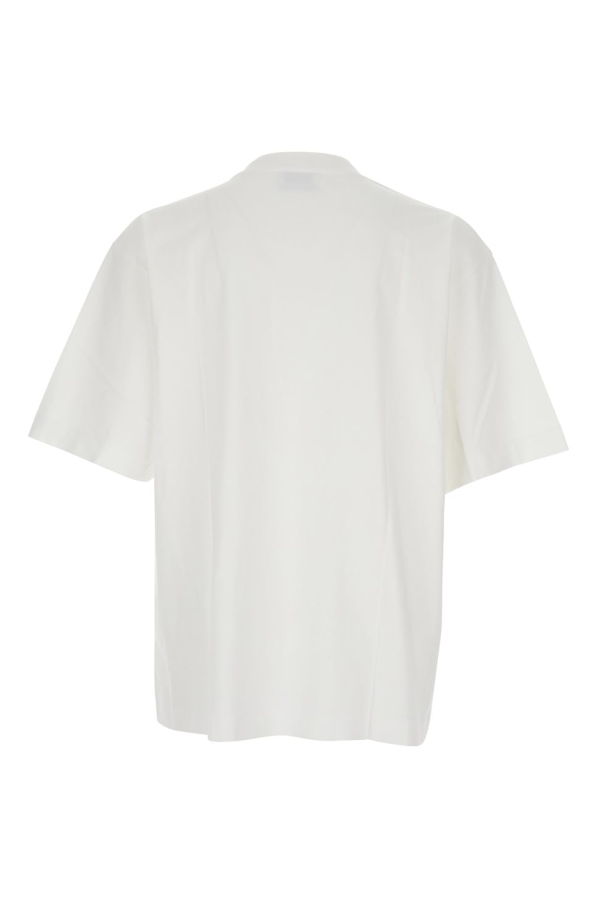 Off-White Oversized T-Shirt With Contrasting Logo Lettering Print - White