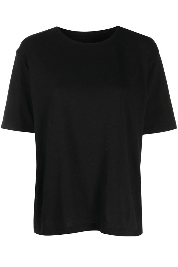 khaite Cotton T-Shirt Top - Black