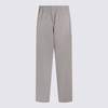 MM6 Maison Margiela Light Grey Cotton Pants - Gray - Thumbnail 2
