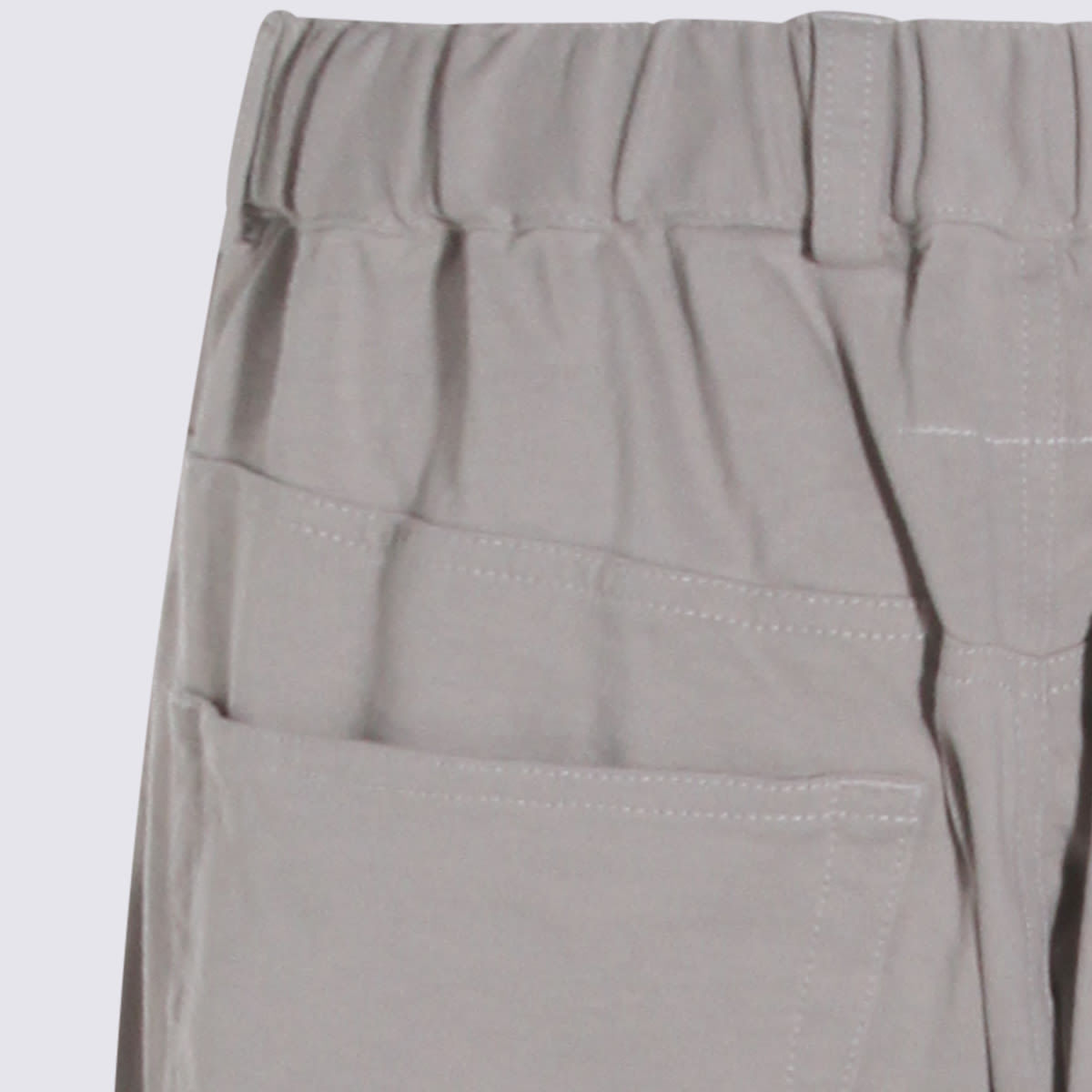 MM6 Maison Margiela Light Grey Cotton Pants - Gray - Image 4 of 4
