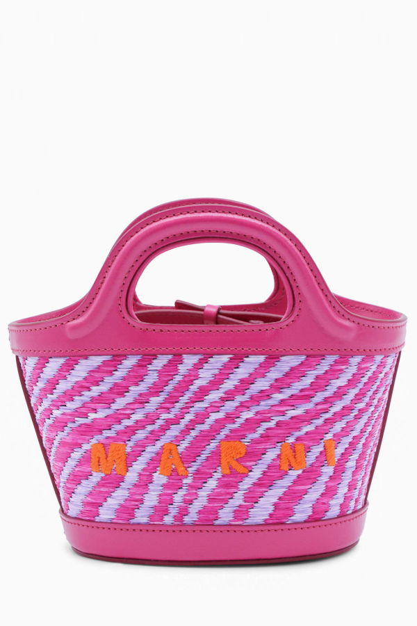 Marni Micro Tropicalia Satchel - Dark Pink