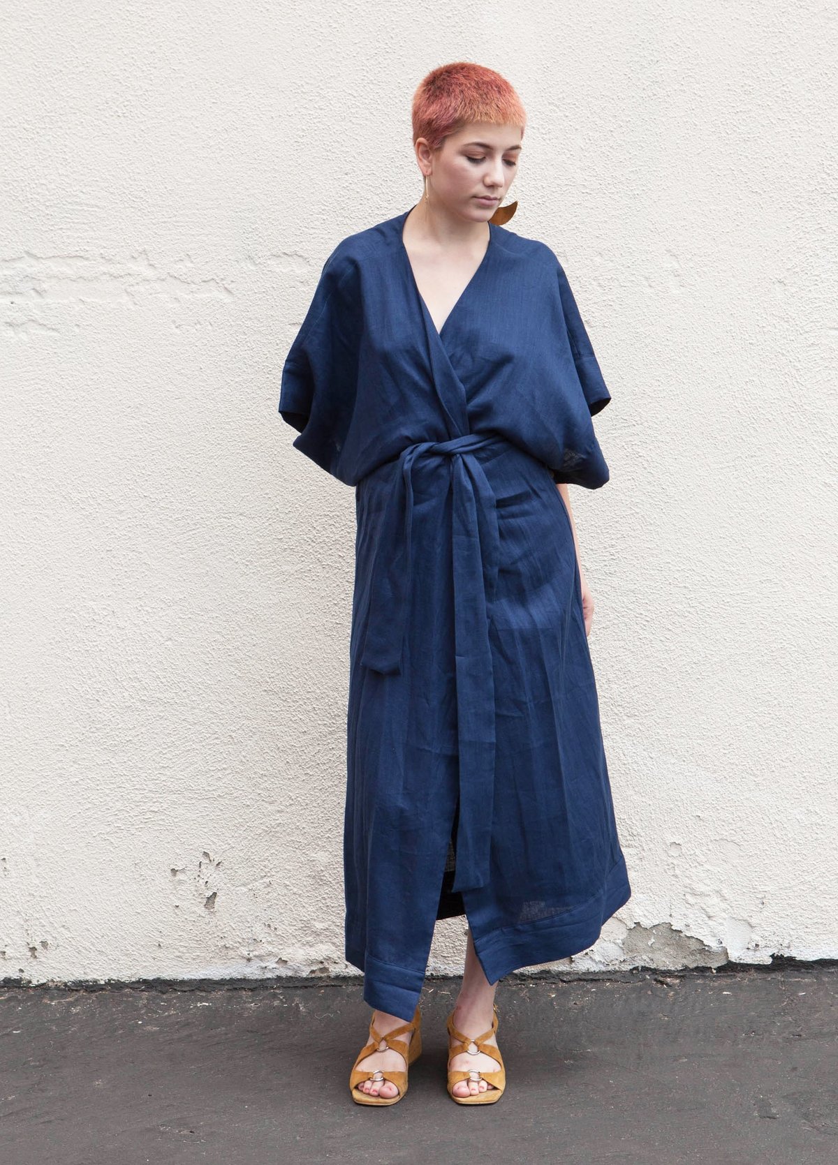 coast navy blue dress Navy Dress with Criss Cross Back main image 1