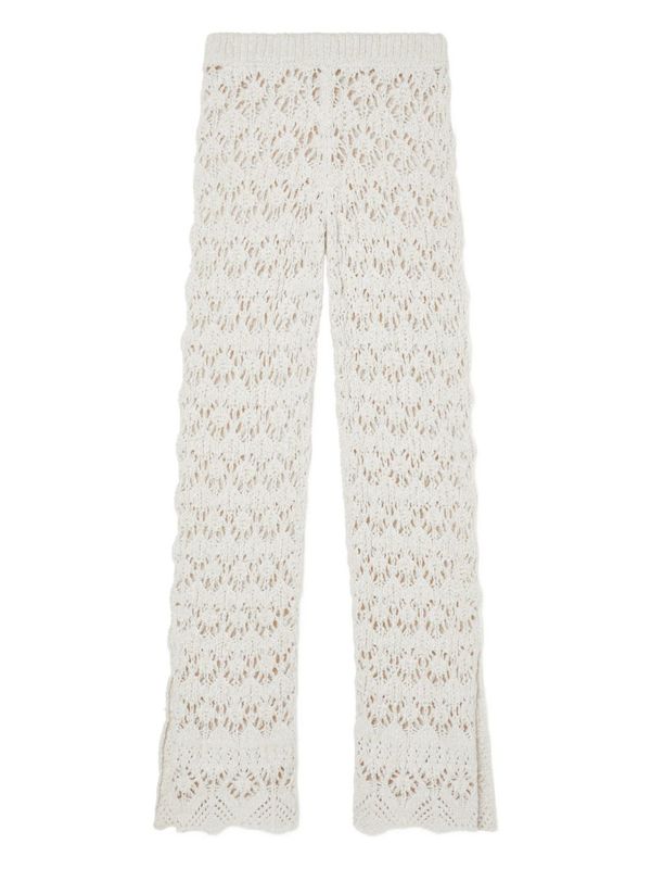 Alanui Lagoon Romance Cotton Trousers - Cream