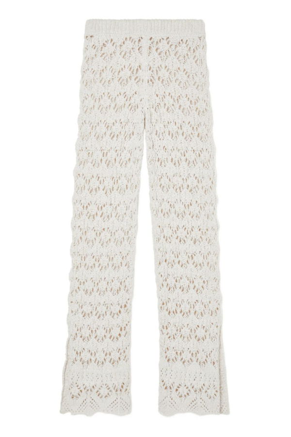 Alanui Lagoon Romance Cotton Trousers - Cream