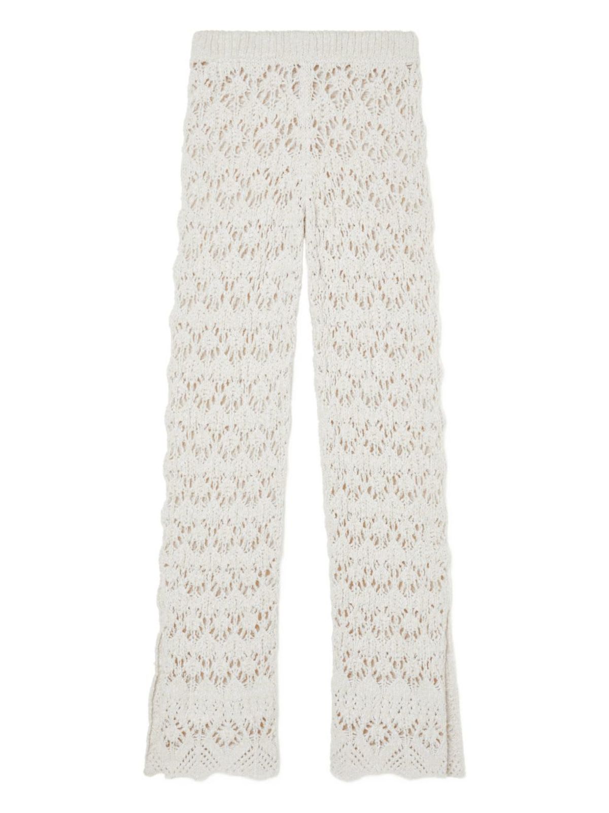 Alanui Lagoon Romance Cotton Trousers - Cream - Image 1 of 5