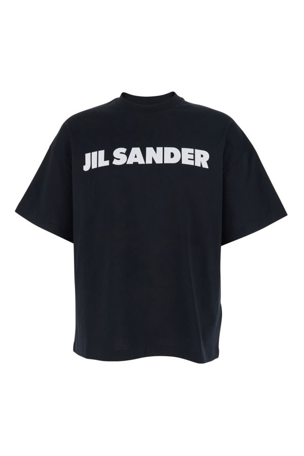 Jil Sander Maxi Logo Crewneck T-Shirt - Black