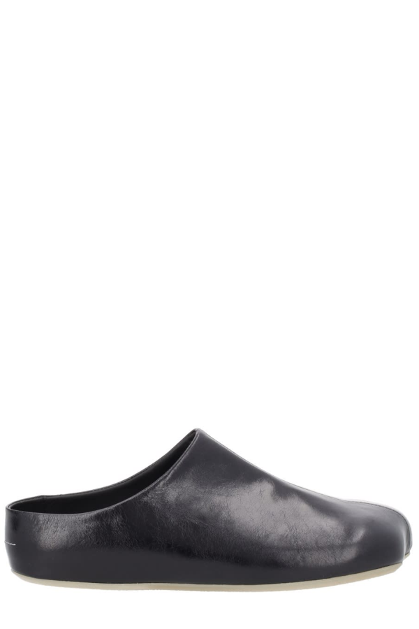 MM6 Maison Margiela Anatomical Leather Sabot Shoes - Black