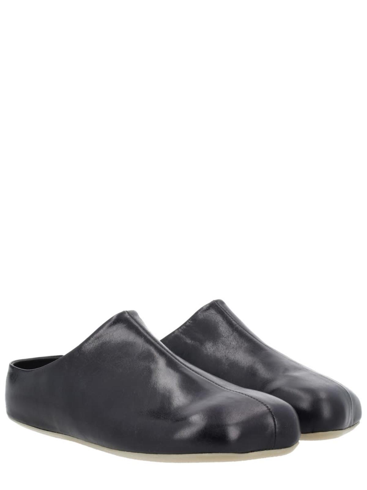 MM6 Maison Margiela Anatomical Leather Sabot Shoes - Black - Image 2 of 5