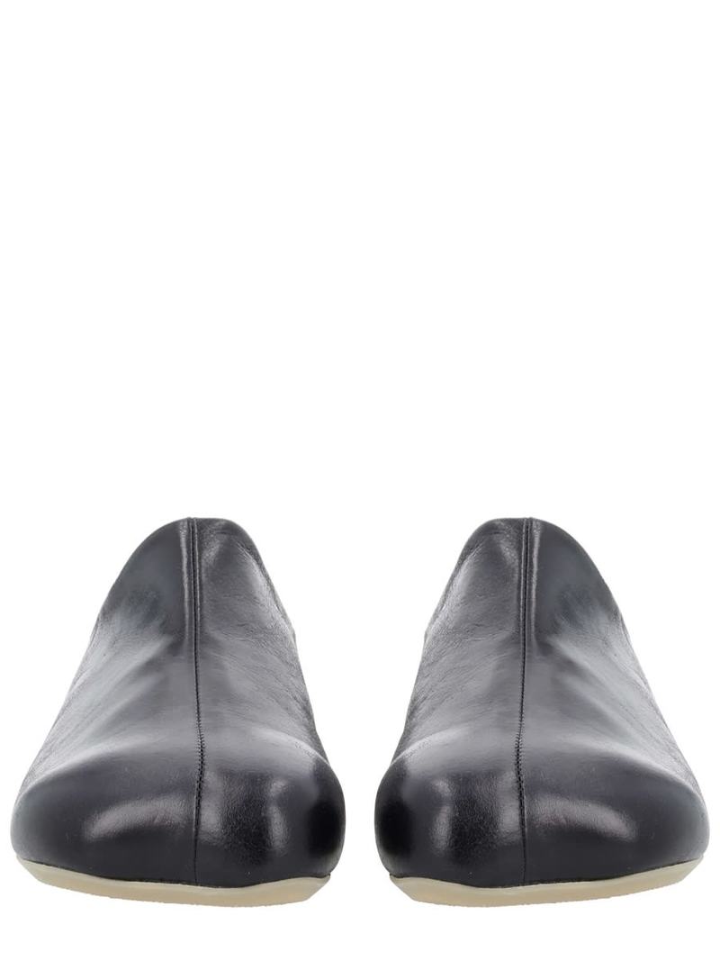 MM6 Maison Margiela Anatomical Leather Sabot Shoes - Black