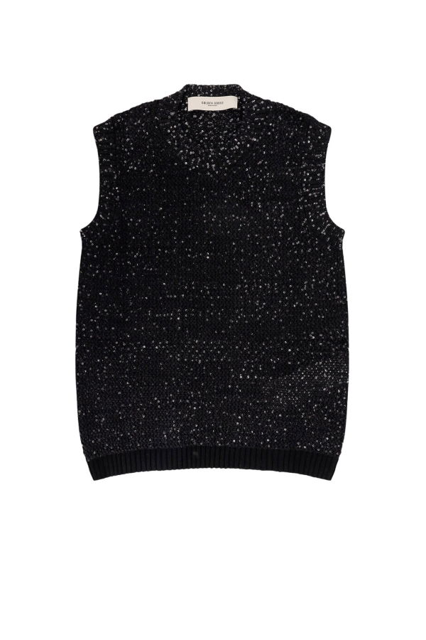 Golden Goose Melyssa Sleeveless Sweater With Sequins Sweater - Black