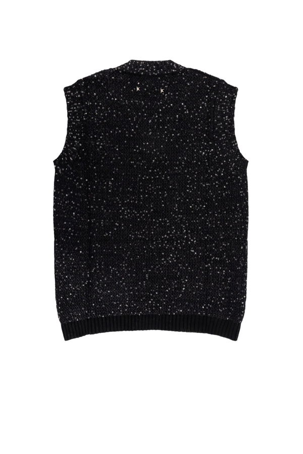 Golden Goose Melyssa Sleeveless Sweater With Sequins Sweater - Black