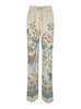 Etro White Pants With Elastic Drawstring Waist And All-over Floral Print In Tech Fabric Pants - White - Thumbnail 1