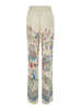 Etro White Pants With Elastic Drawstring Waist And All-over Floral Print In Tech Fabric Pants - White - Thumbnail 2