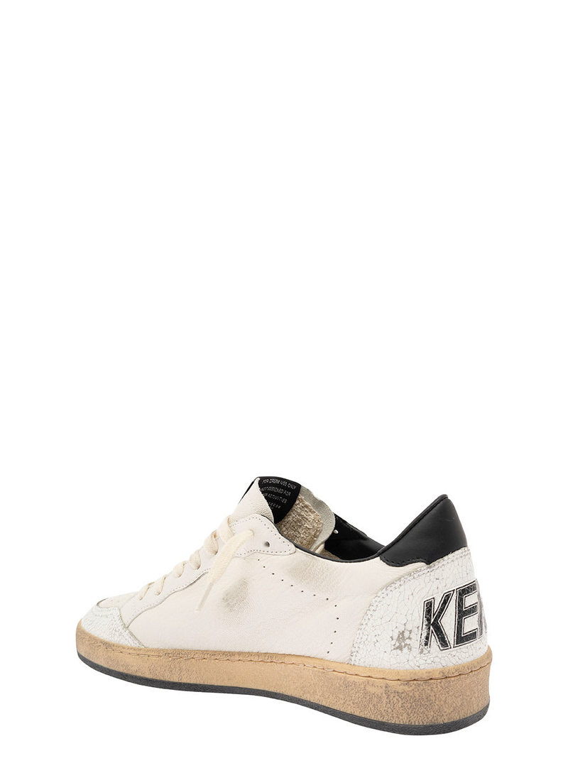 Golden Goose Ballstar White Sneaker With Side Star Application In Leather Sneakers - White/Black