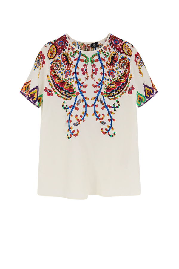 Etro Silk Tee - Multicolour
