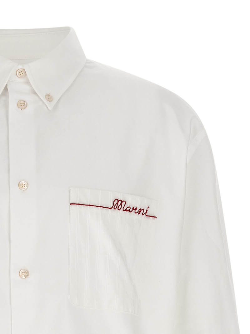 Marni Embroidery Shirt - White