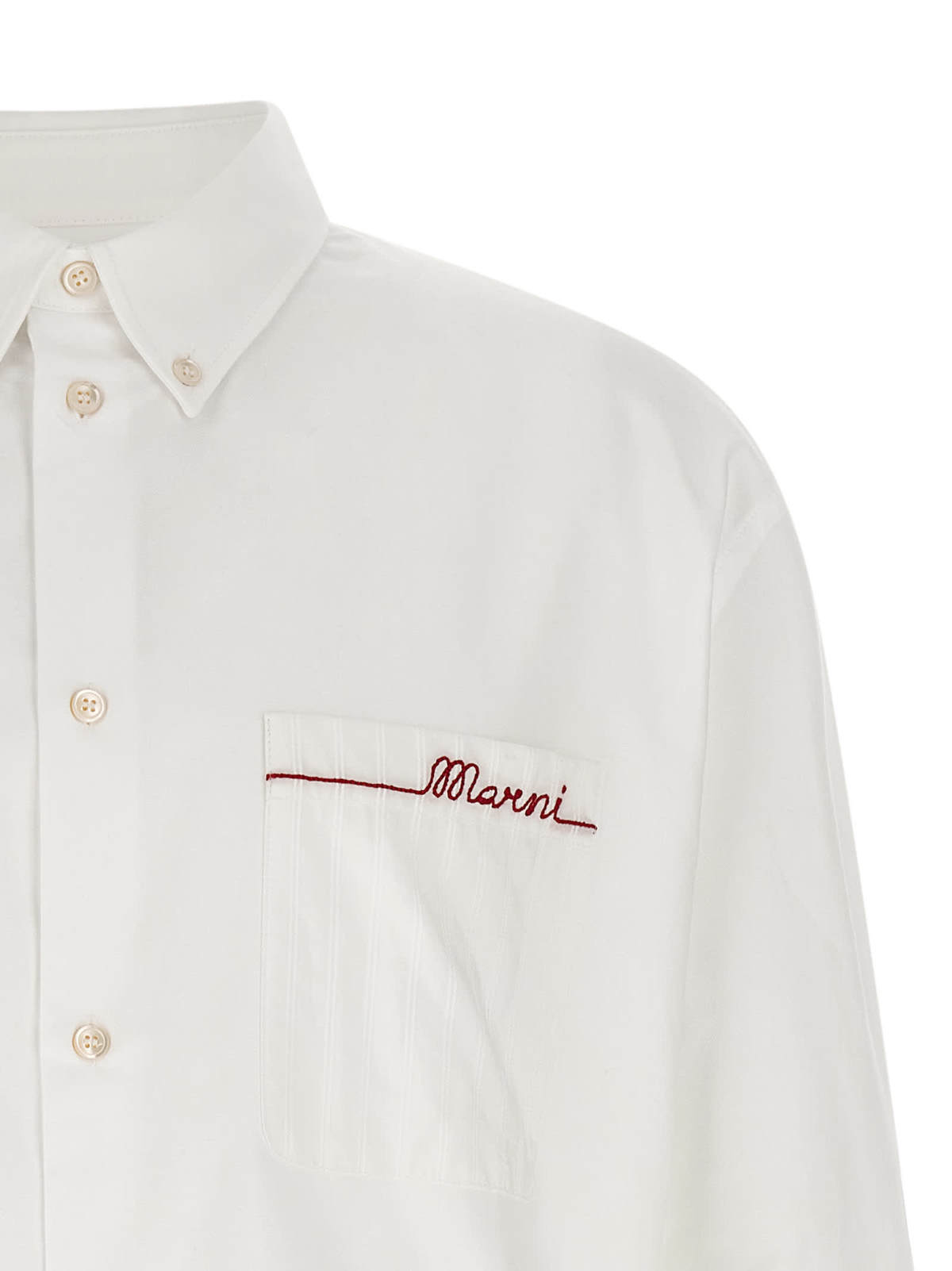 Marni Embroidery Shirt - White - Image 3 of 4
