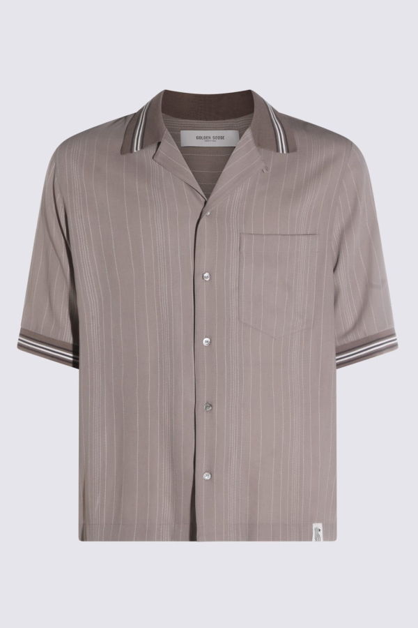 Golden Goose Virgin Wool Shirt - Roasted Cashew