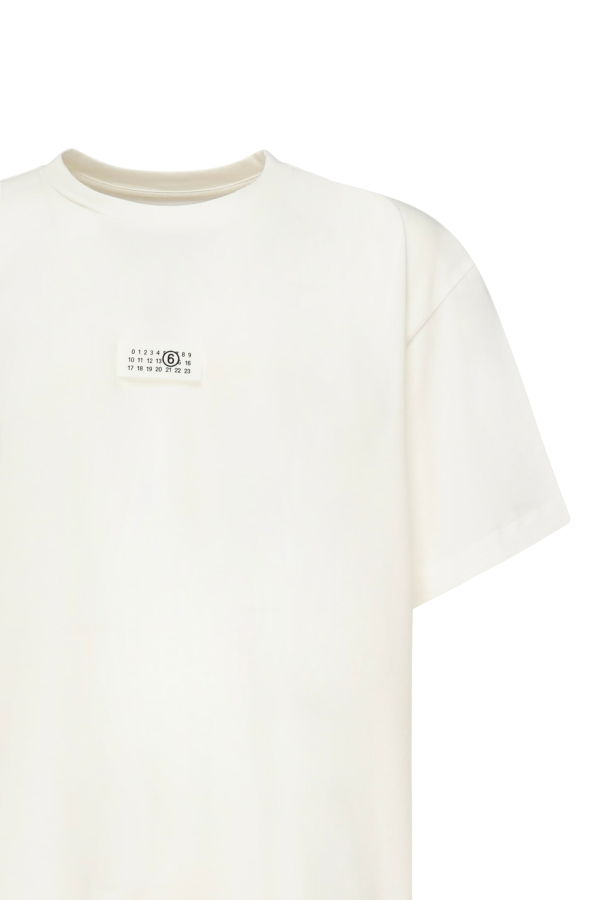 MM6 Maison Margiela Cotton T-Shirt With Logo - Beige