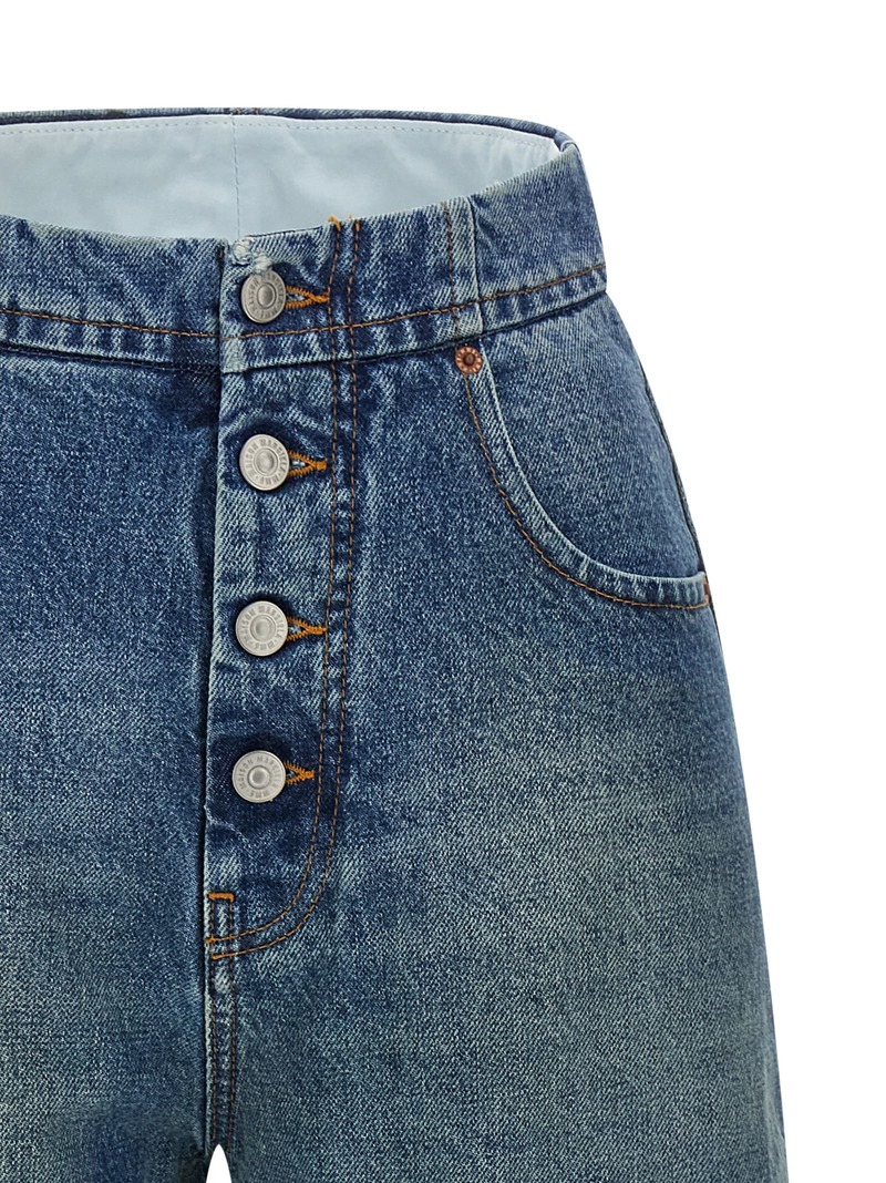 MM6 Maison Margiela Straight Leg Jeans - Light Blue