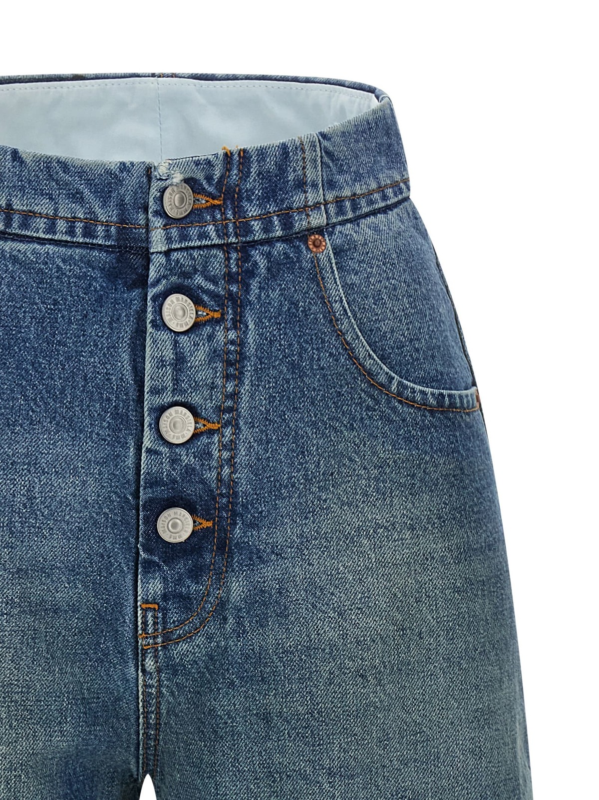 MM6 Maison Margiela Straight Leg Jeans - Light Blue - Image 3 of 4