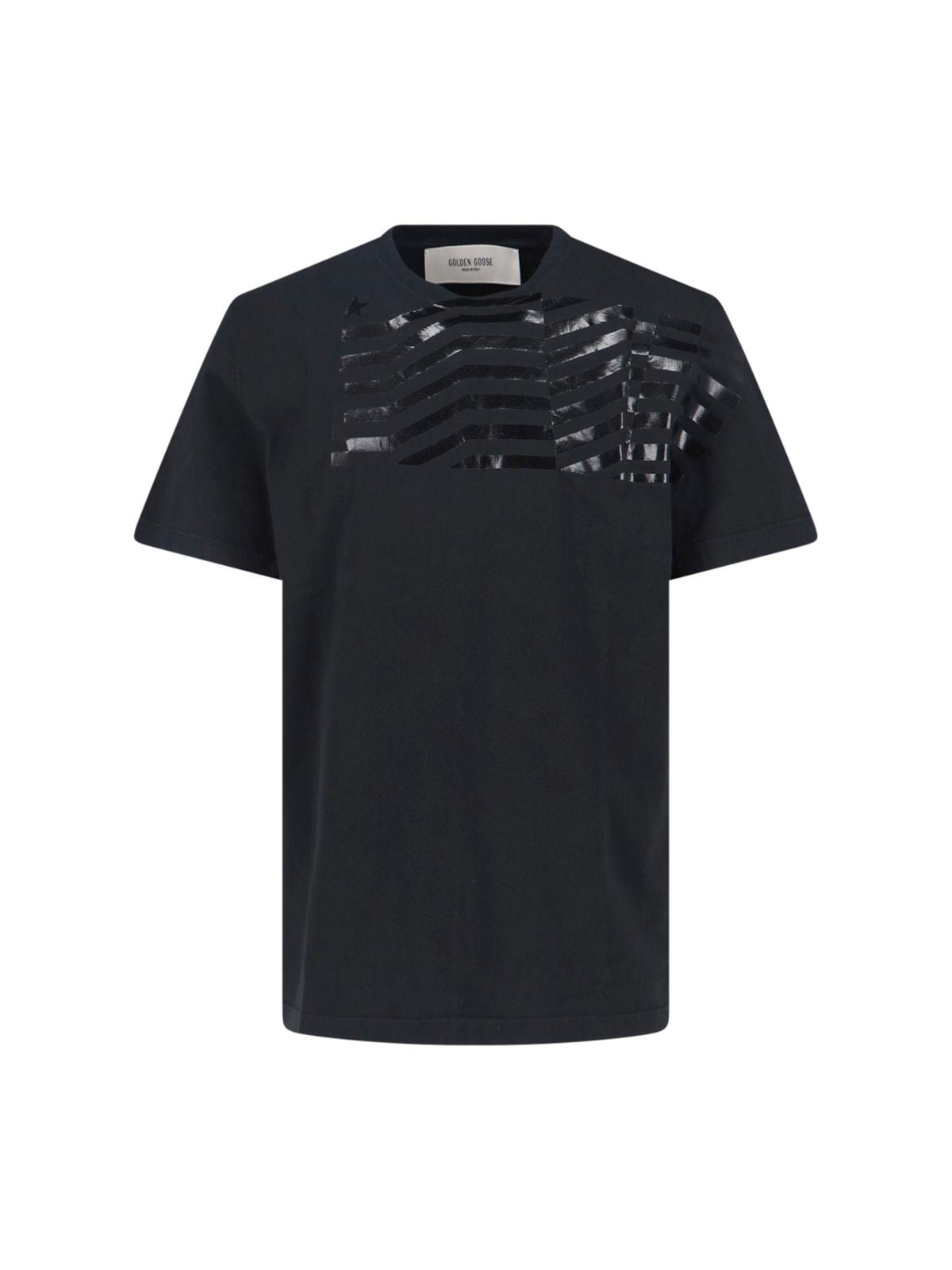 Golden Goose Textured T-Shirt - Black - Image 1 of 3