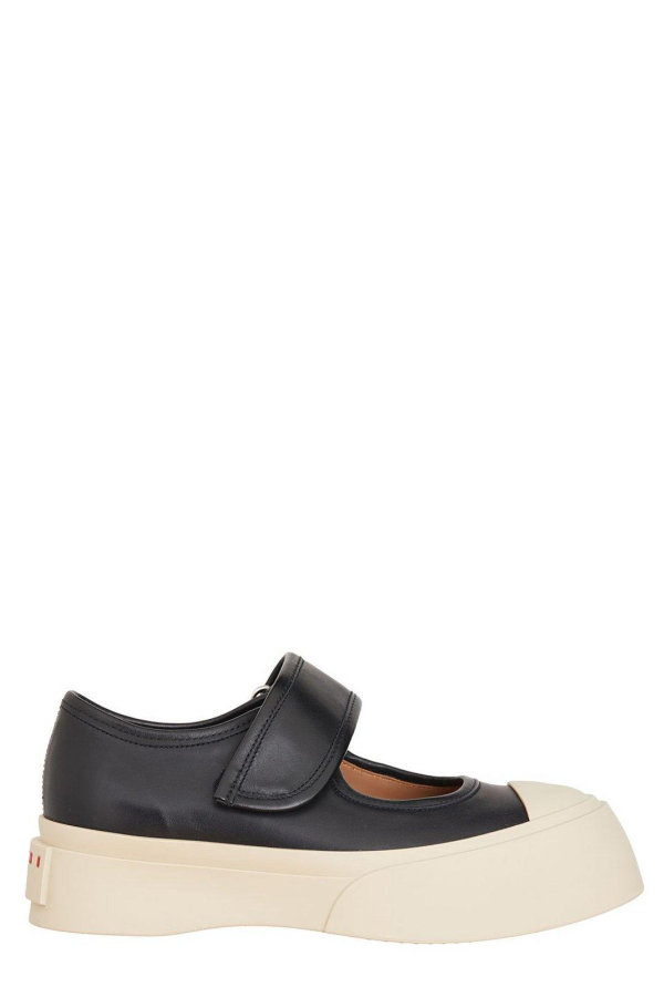 Marni Mary Jane Round-Toe Sneakers - Black