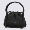 ALEXANDER WANG Black Cotton Satchel Tote - Reflective Charcoal - Thumbnail 1