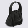ALEXANDER WANG Black Cotton Satchel Tote - Reflective Charcoal - Thumbnail 2