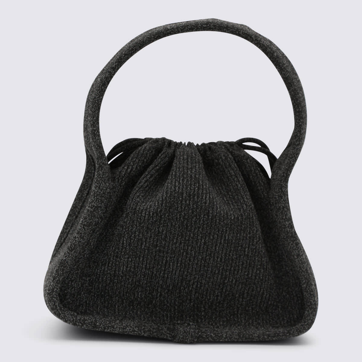ALEXANDER WANG Black Cotton Satchel Tote - Reflective Charcoal - Image 3 of 4