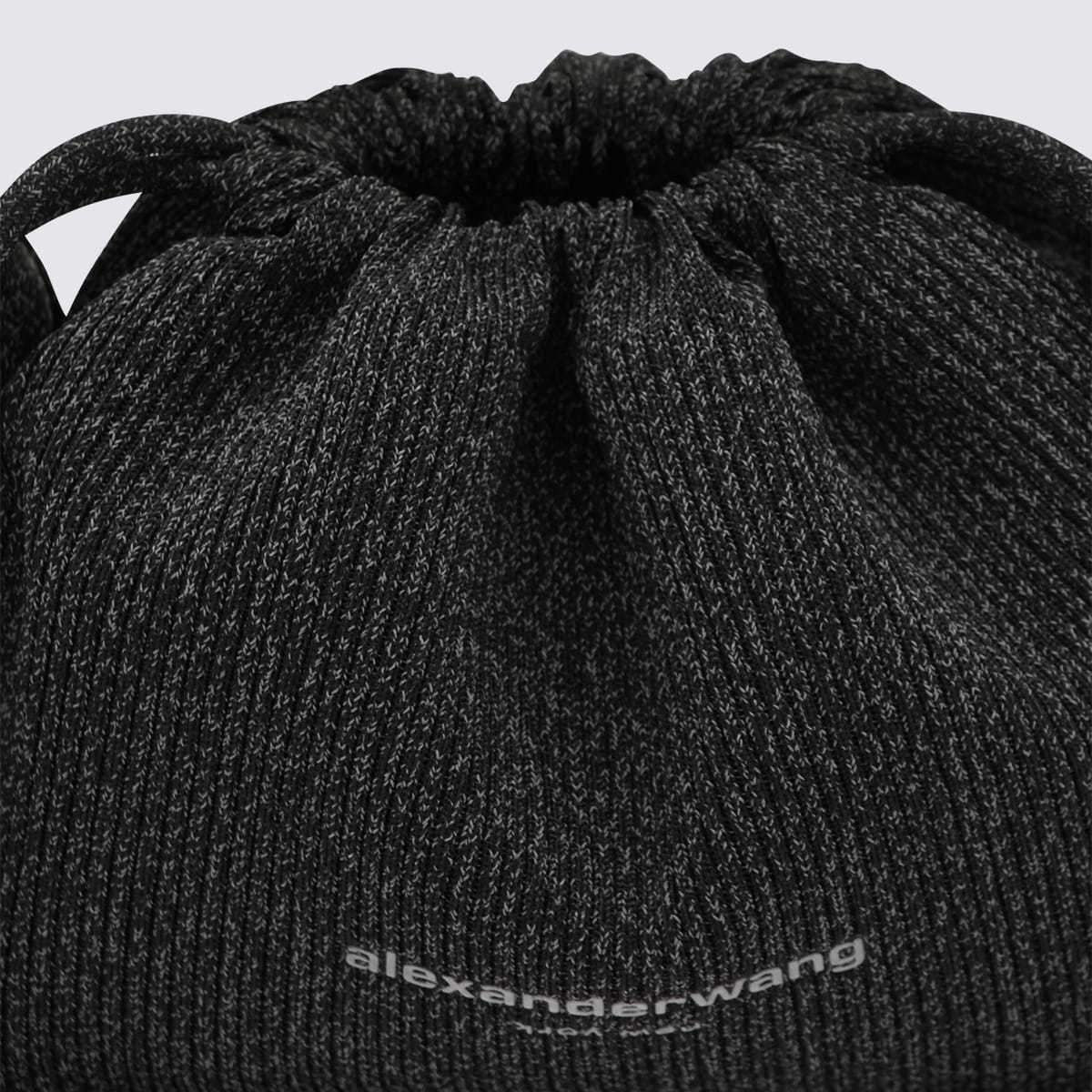 ALEXANDER WANG Black Cotton Satchel Tote - Reflective Charcoal - Image 4 of 4