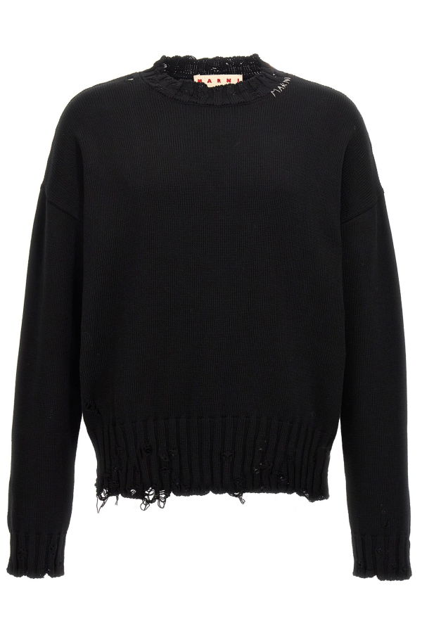 Marni Destroyed Effect Sweater - Black