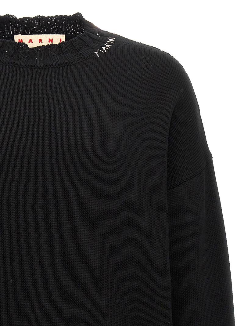 Marni Destroyed Effect Sweater - Black