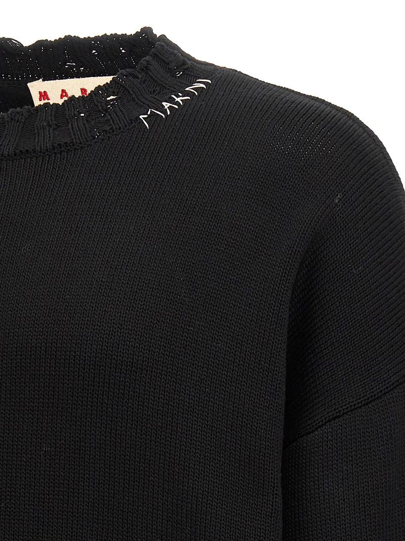 Marni Destroyed Effect Sweater - Black