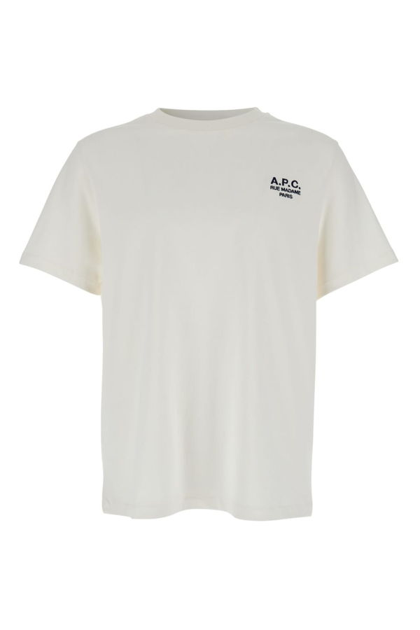 A.P.C. Crewneck T-Shirt With Logo Embroidered On The Front In Cotton Tee - White