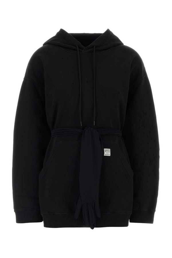 MM6 Maison Margiela Mini Sweatshirt Dress - Black