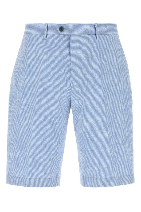 Etro Embroidered Cotton Bermuda Shorts - S8460