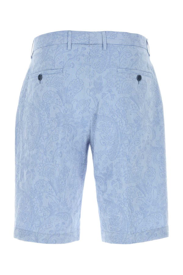 Etro Embroidered Cotton Bermuda Shorts - S8460