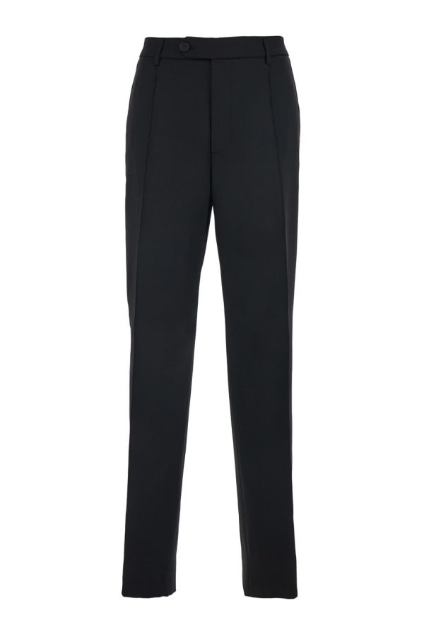 Golden Goose Trousers with Button Closure and Star Logo Detail - Black
