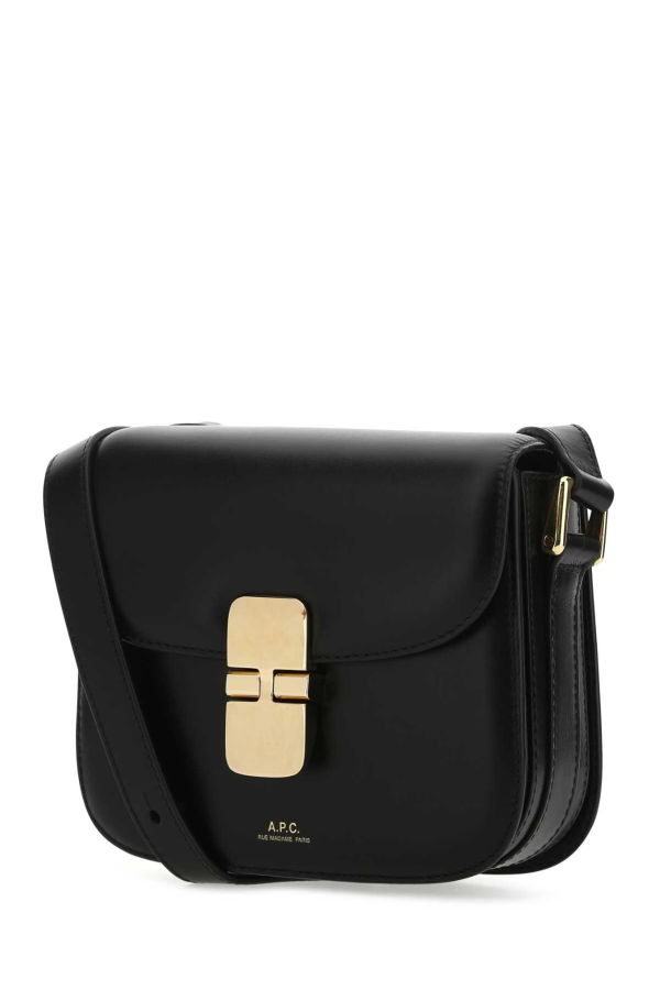 A.P.C. Mini Grace Leather Crossbody Bag - Black