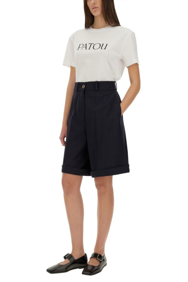 Patou Logo Print Tee - White