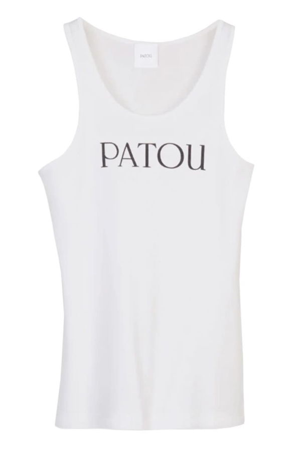 Patou Logo Print Tank Top - White