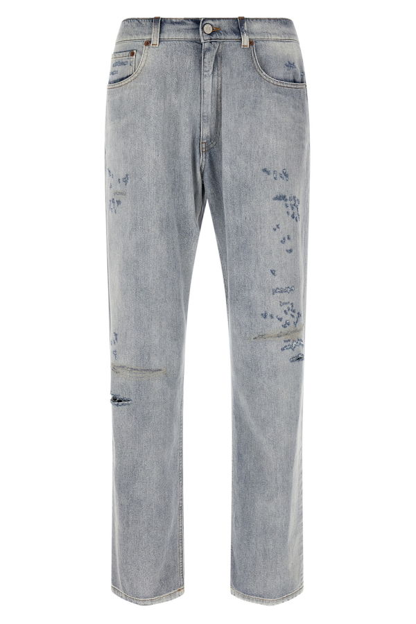MM6 Maison Margiela Used Effect Jeans - Light Blue
